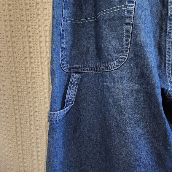 Vintage FOX Y2K Baggy Hip Hop Zipper Denim Men's Jean Shorts Size 3X - Picture 12 of 15